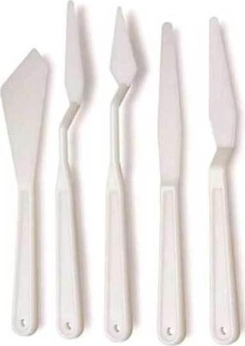Plastik Spatül 5 Li Set Beyaz 11248