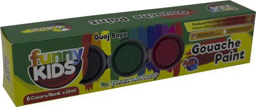 Funny Kids 25 Ml Guaj Boya 6 Lı Set