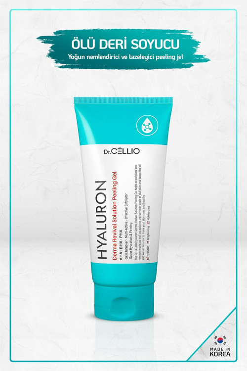 DR. CELLIO Yoğun Nemlendirici Aha-bha-pha Derma Hyaluronic Acid Peeling Jel Büyük Boy