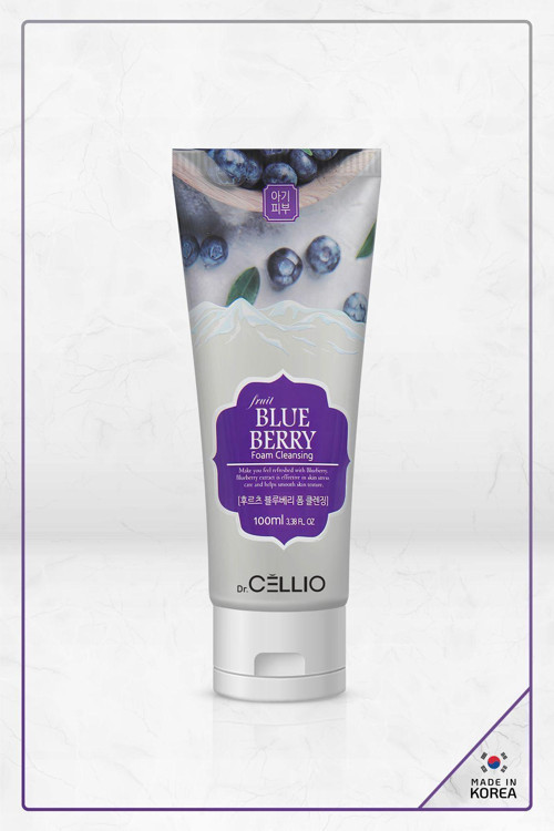 DR. CELLIO Yabanmersini Özü Içeren Besleyici Ve Fruit Blueberry Cleansing Foam