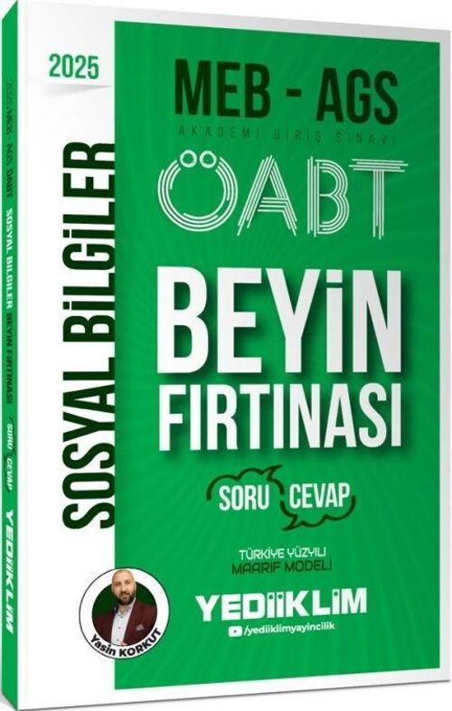 2025 MEB AGS ÖABT Sosyal Bİlgiler Öğretmenliği Beyin Fırtınası Soru Cevap Yediiklim Yayınları