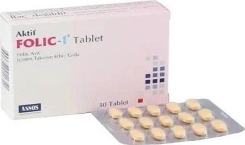 Folic-1 Folik Asit İçeren Takviye Edici Gıda 30 Tablet