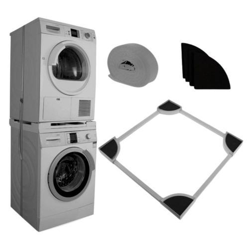 Çamaşır Kurutma Makinesi İstifleme Birleştirme Kiti Electrolux ile Uyumlu Ayarlanabilir, Gri - Inox
