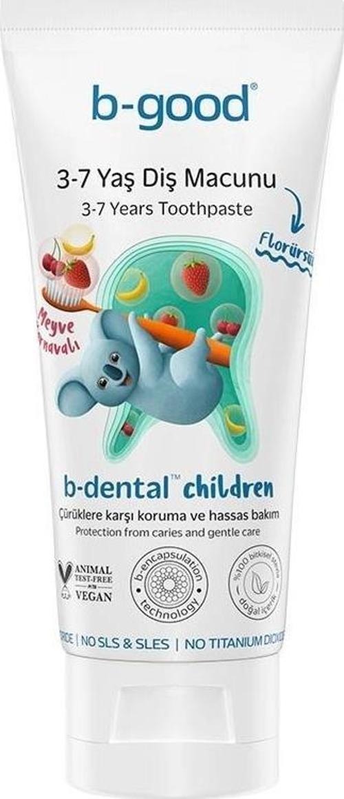 Diş Macunu 3-7 Yaş b-dental Children Florürsüz 50 ml