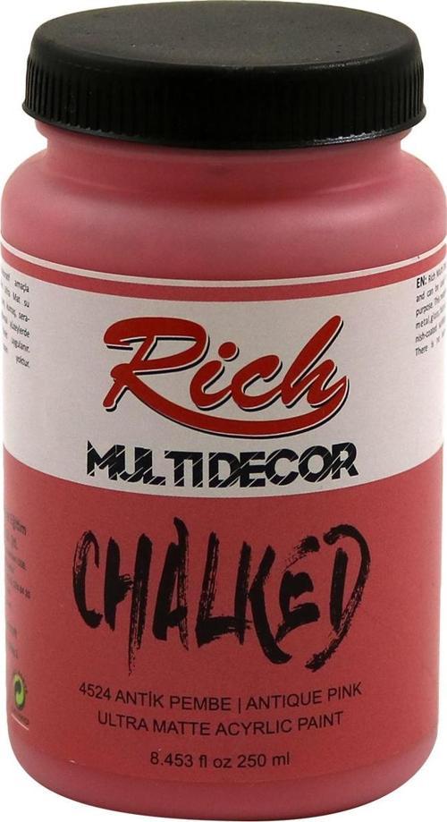 Multi Decor Chalked Ultra Mat Akrilik Boya 250 Cc Antik Pembe 4524