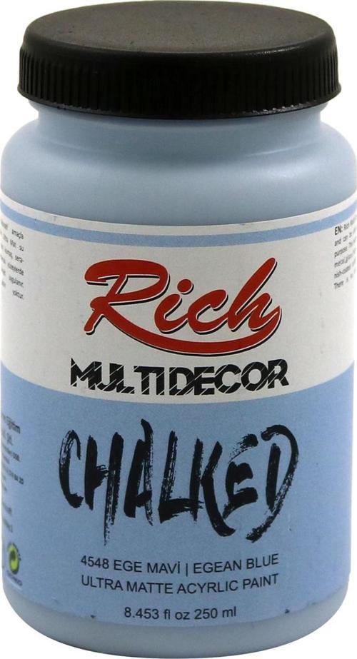 Multi Decor Chalked Ultra Mat Akrilik Boya 250 Cc Ege Mavi 4548