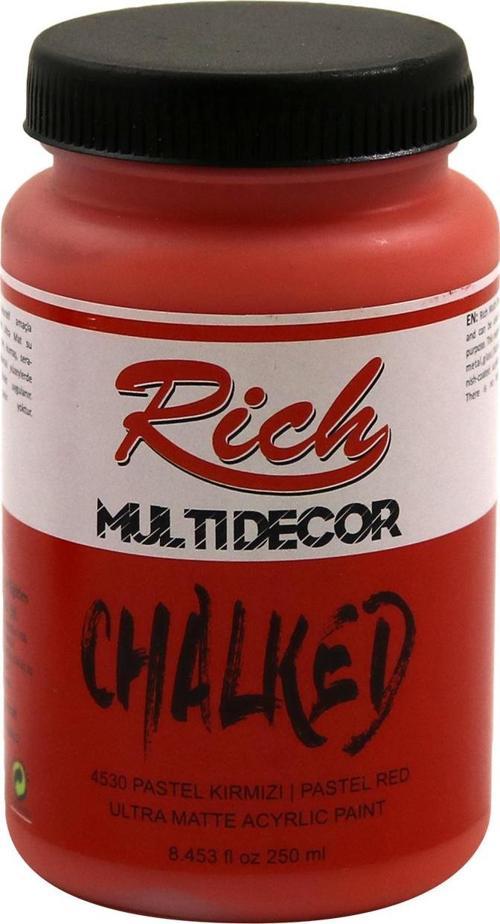 Multi Decor Chalked Ultra Mat Akrilik Boya 250 Cc Pastel Kırmızı 4530