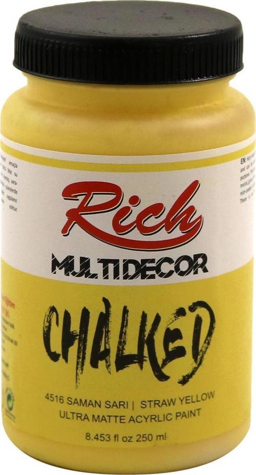 Multi Decor Chalked Ultra Mat Akrilik Boya 250 Cc Saman Sarı 4516