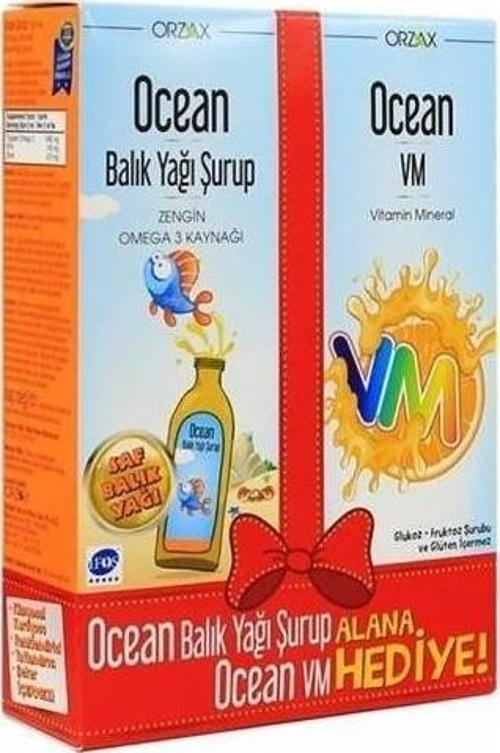 Ocean Plus Portakallı Balık Yağı 150 ml - Ocean Plus VM Hediyeli
