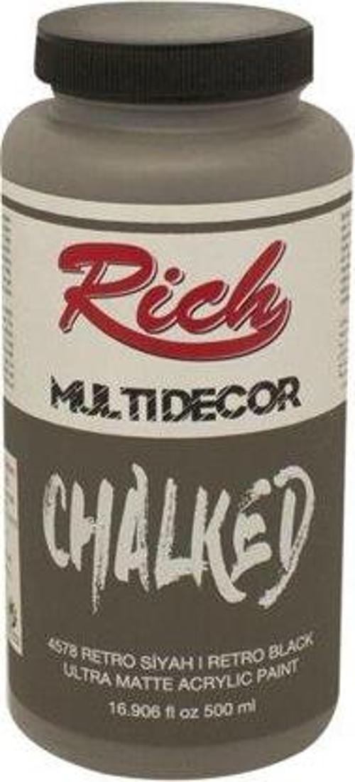 Multi Decor Chalked Ultra Mat Akrilik Boya 500 Cc Retro Siyah 4578