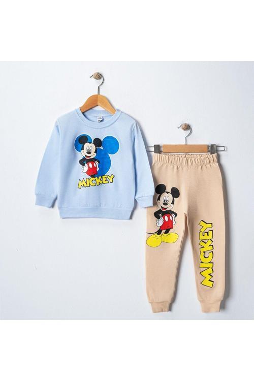 Mickey Mause Baskılı  Sweatshirt Takım