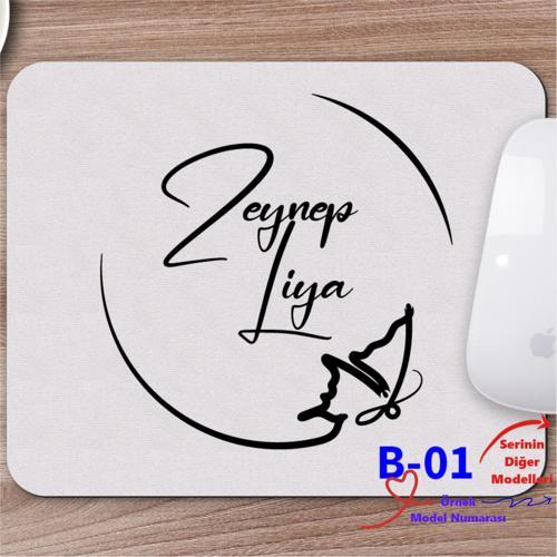 Kişiye Özel İsim Yazılı Mousepad, İsimlere Özel Tasarımlar B Serisi