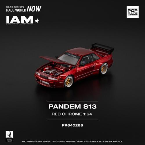 Pop Race 1/64 Pandem S13 - Kırmızı Krom