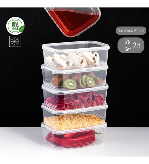 Porsıma 4302 Buzluk Kabı 2 LT Seffaf (Kutu) X 5