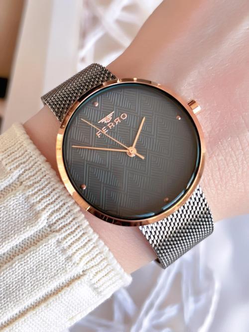 Hasır Kordonlu Gümüş/Rose Kararmaz Renk Atmaz 3 Atm  Özel Tasarım Kadın Kol Saati BF81753CWT