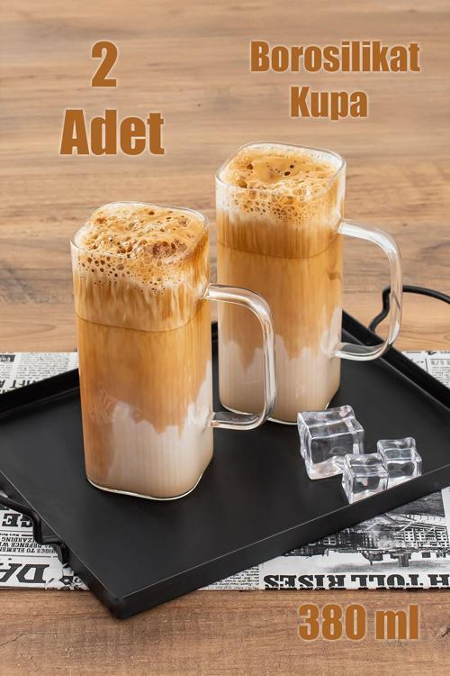 Sado sd-2312 Borosılıcate Glass Kupa 380ml (Kutu) X 2