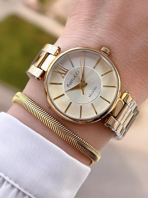 Çelik Kordon 2 Yıl Garantili 3 Atm Suya Dayanıklı Kadın Kol Saati+Bileklik BFC.03561.02