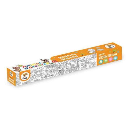 Yapışkanlı Boyama Rulosu Kağıdı 200x30 cm Anımal Paradıse