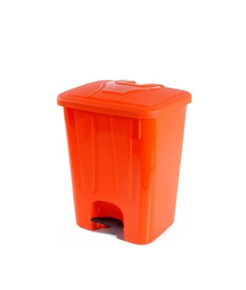 SY-4255 40 lt Köşeli Pedallı Plastik Çöp Kovası (İç Kovasız)
