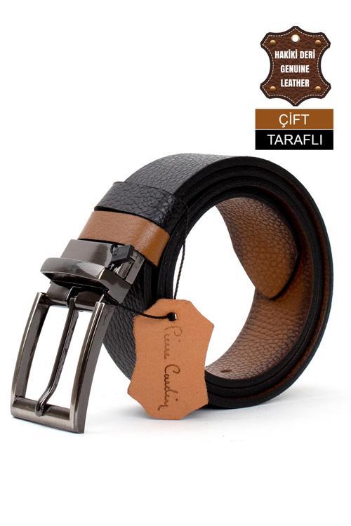 PC406 Erkek 4 cm Çift Taraflı Kemer Taba