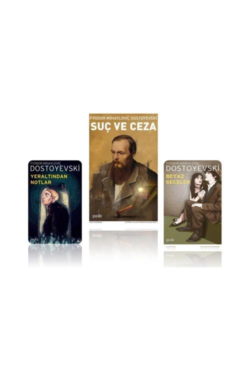 Puslu Yayıncılık Dostoyevski Seti - Suç Ve Ceza - Yeraltından Notlar -Beyaz Geceler ( 3 Kitap )