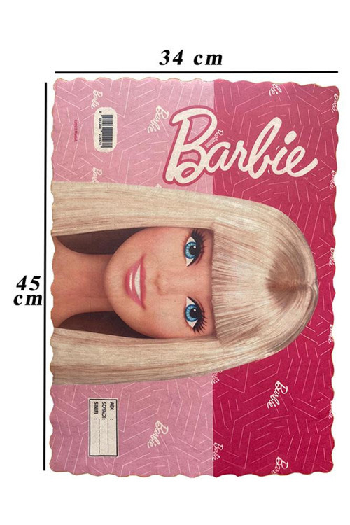 Beslenme Bezi Yıkanabilir 34x45 cm Barbie 1 Adet Beslenme Örtüsü Okul Öncesi Kreş Anasınıfı İlkokul İçin İdeal