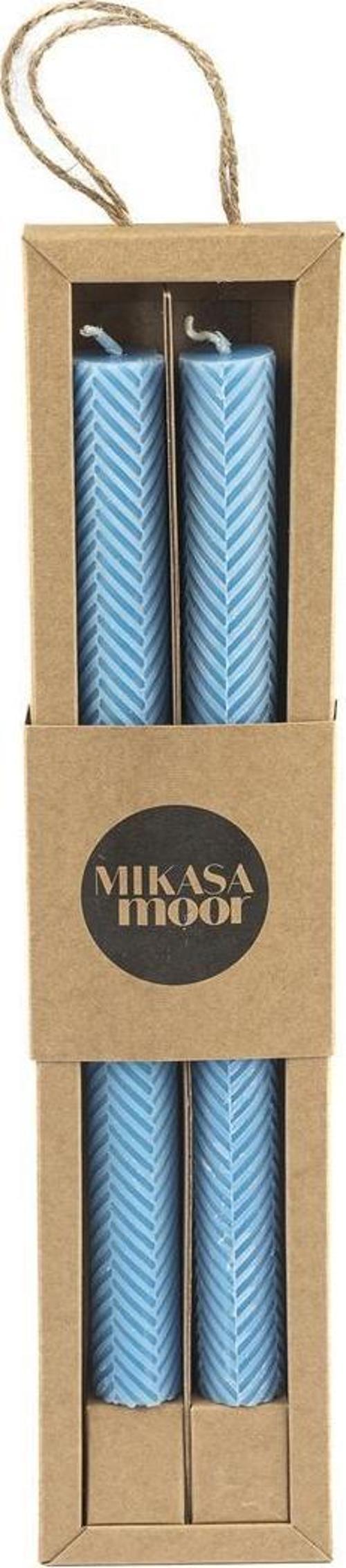 Balık Sırtı Açık Mavi Mat 25 Cm 2'li Mum