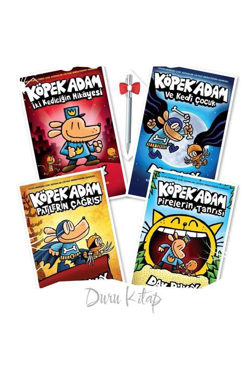 Altın Kitaplar Köpek Adam 3-4-5-6 , Dav Pilkey, Tükenmez Kalem Hediyeli