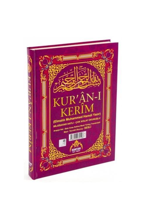 Haktan Yayın Dağıtım Kuranı Kerim Ve Satır Arası Kelime Kelime Türkçe Okunuşlu Ve Meali - 5 Özellikli - Rahle Boy 20X28
