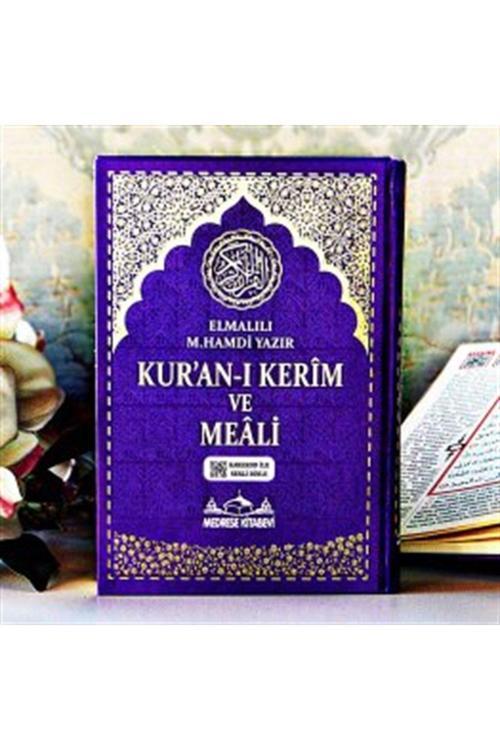 Medrese Yayınları Orta Boy Kuranı Kerim Türkçe Meali Kuşe Sıvama Mor Renk Seccade Hediyeli