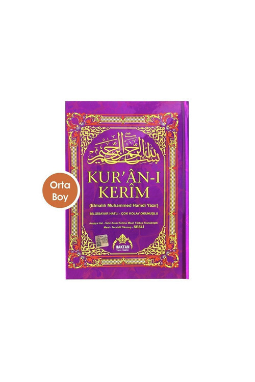Haktan Yayın Dağıtım Mealli Kuran Orta Boy 5 Özellikli - Pembe