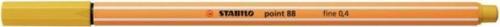 Fineliner Point 88 İnce Keçe Uçlu Kalem 88 Point 0.4 Mm Köri Sarısı 88/87 (10 Lu Paket)
