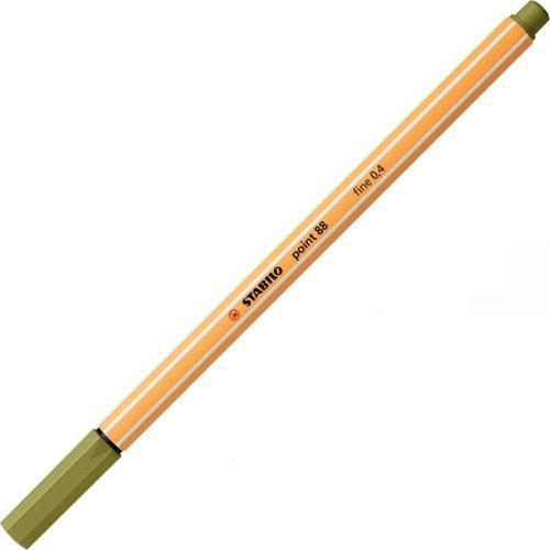 Fineliner Point 88 İnce Keçe Uçlu Kalem 88 Point 0.4 Mm Yosun Yeşili 88/35 (10 Lu Paket)