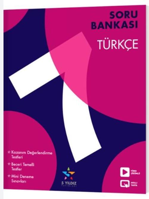 5 Yıldız Yayınları 7. Sınıf Türkçe Soru Bankası