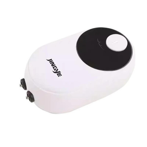 Jingye Çift Çıkışlı Sessiz Akvaryum Hava Motoru Beyaz 5W, 2x3.4L/Min