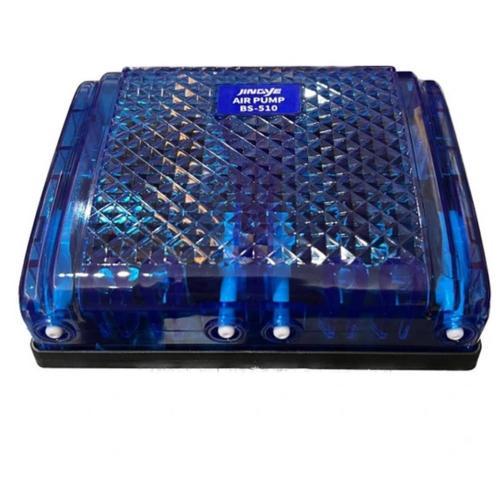 Jingye Dört Çıkışlı Akvaryum Hava Motoru Mavi 10W, 4x4L/Min