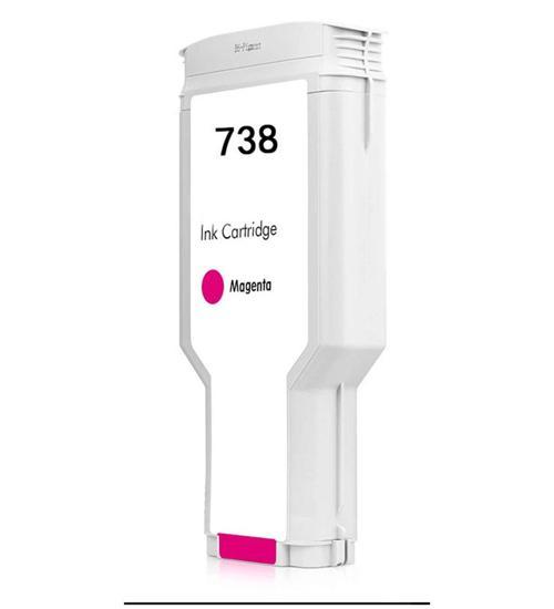HP 738XL 676M7A Kırmızı Yüksek Kapasiteli Muadil Kartuş 300ML HP T850, HP T950
