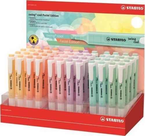 Fosforlu Kalem Swing Cool Pastel 6 Renk (48 Li Stant) 275/48-8