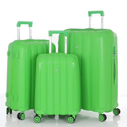 3lü Set Kırılmaz Silikon Seyahat Valizi Bavulu V305 Fıstık Yeşil