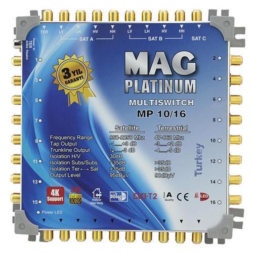 Mag Platinum 10-16 Sonlu Uydu Santrali + Adaptör