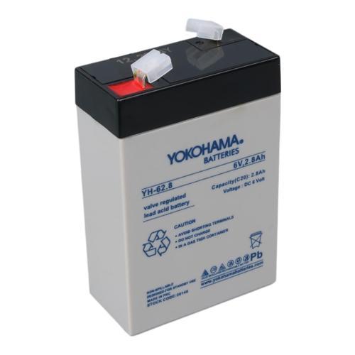 Yokohama YH-62.8 6 Volt 2.8 Amper Dik Akü 66x33x97 mm Yeni Tarihli Taze Akü - Eski Akü İadesiz
