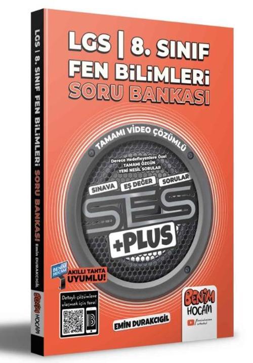 8. Sınıf LGS Fen Bilimleri Ses Plus Soru Bankası Video Çözümlü Benim Hocam Yayınları