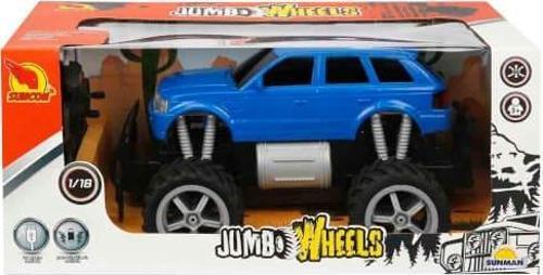 Oyuncak 1:18 Uzaktan Kumandalı Araba Jumbo Wheels Usb Şarjlı 26Cm S00080012 (Karışık Renk 1 Adet)