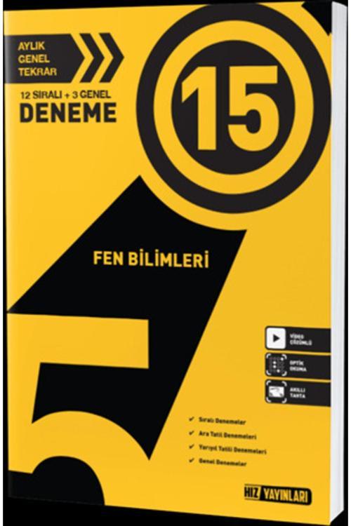 Hız Yayınları 5. Sınıf Fen Bilimleri 15 li Deneme