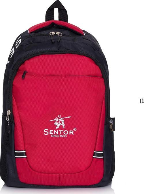 SN-50009 Laptop Bölmeli 3 Bölmeli Okul Sırt Çantası Kırmızı