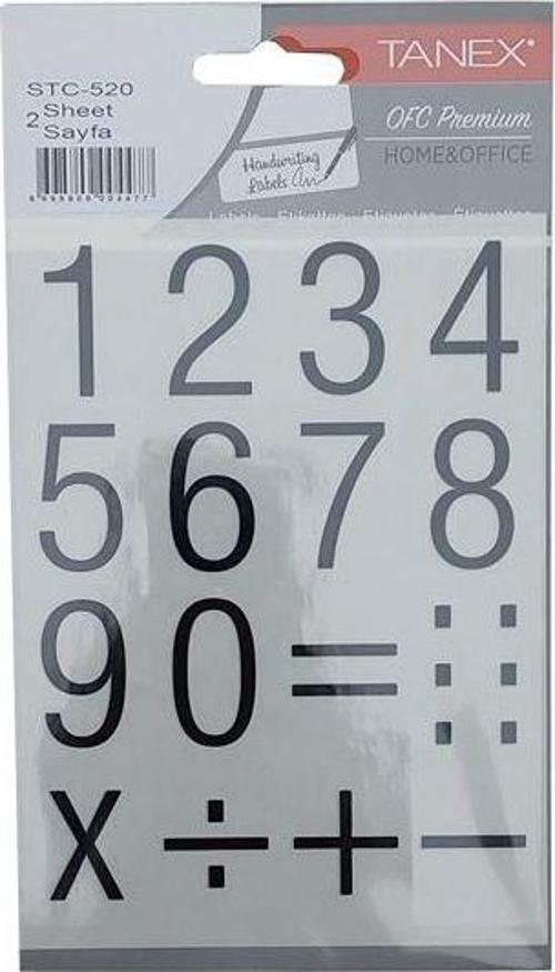 Rakam Etiketi 30 Mm Regular 2 Li Stc-520 (10 Lu Paket)