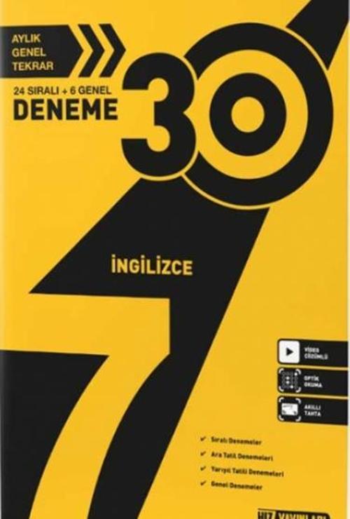 Hız Yayınları 7. Sınıf İngilizce 30 lu Deneme