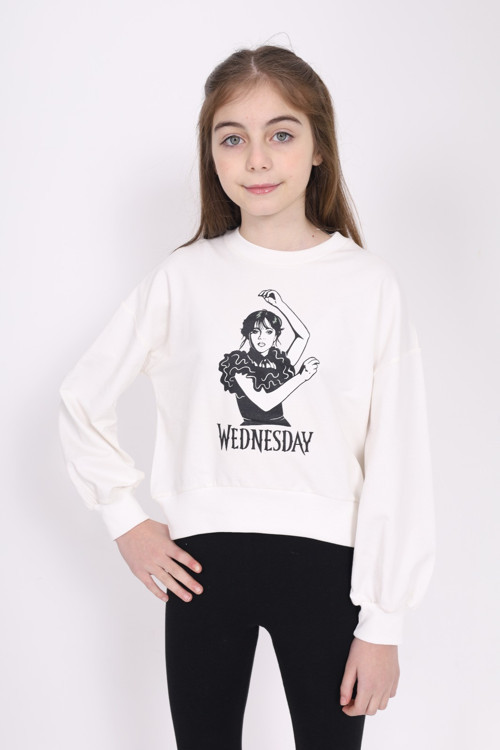 Toontoy Kız Çocuk Baskılı Sweatshirt