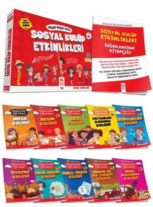 1. Sınıf Sosyal Kulüp Etkinlikleri Hikaye Seti 10 Kitap Model Çocuk
