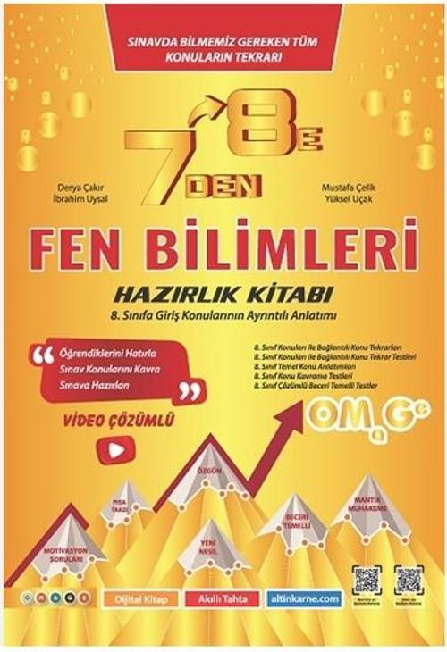 7 Den 8 E LGS Fen Bilimleri Hazırlık Kitabı Omage Yayınları